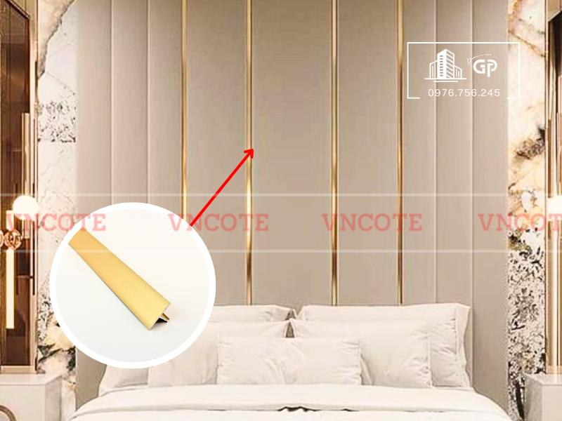 Nẹp nhôm T15 vàng mờ