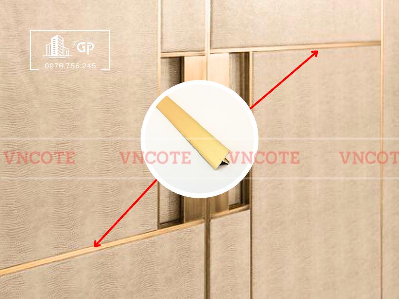 Nẹp nhôm T15 vàng mờ