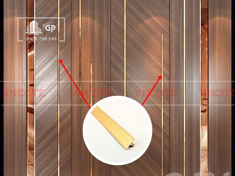 Nẹp nhôm T15 vàng mờ