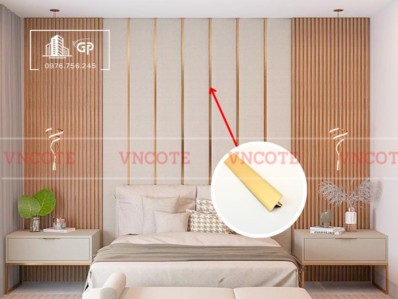 Nẹp nhôm T15 vàng mờ