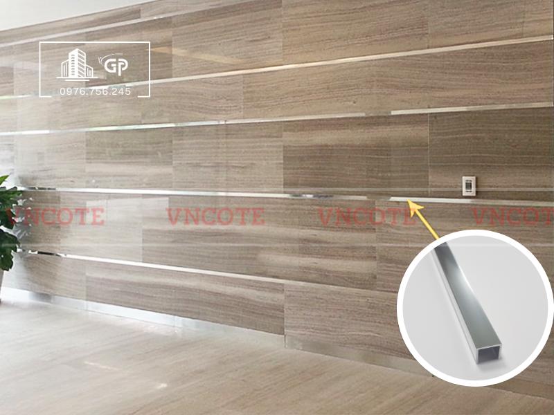 Hình ảnh thi công nẹp nhôm U10