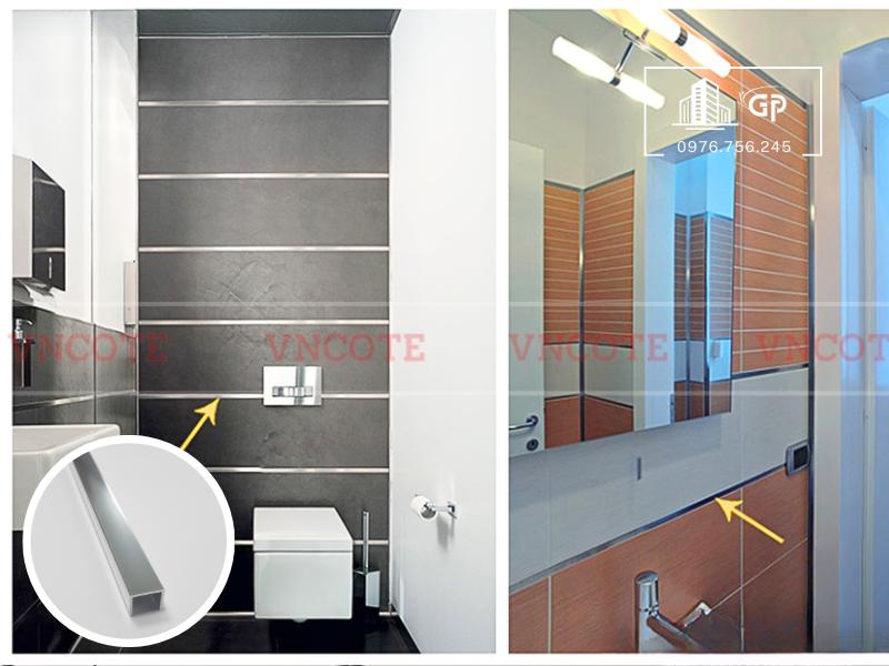 Hình ảnh thi công nẹp nhôm U10