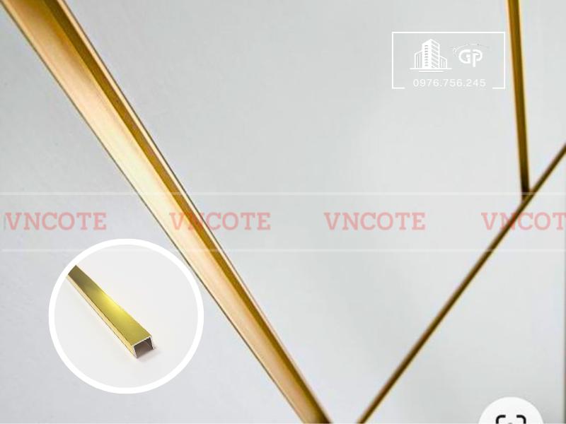 Nẹp nhôm U10 vàng bóng