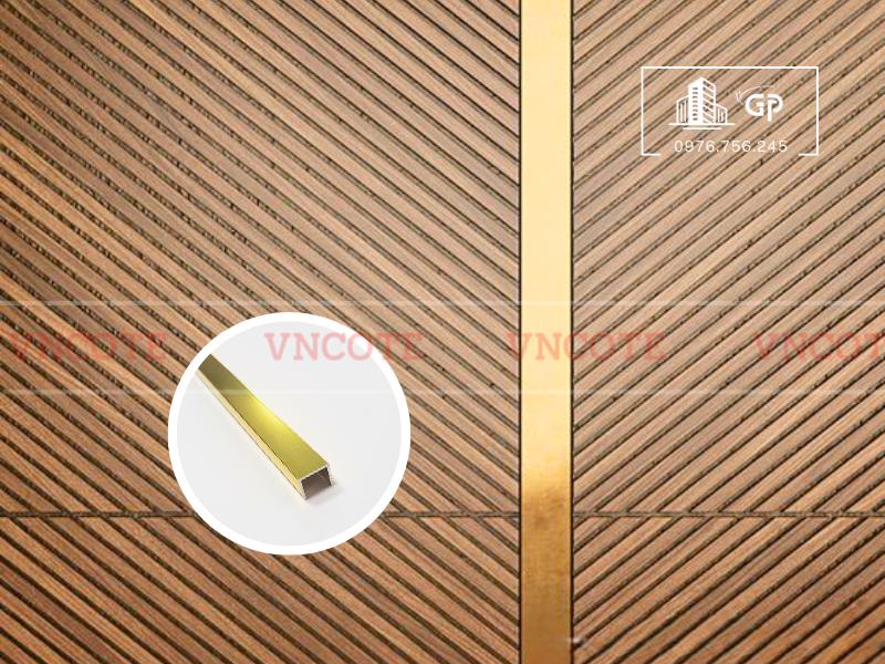 Nẹp nhôm U10 vàng bóng