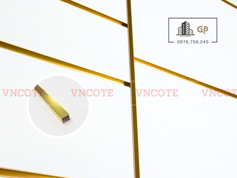 Nẹp nhôm U10 vàng bóng