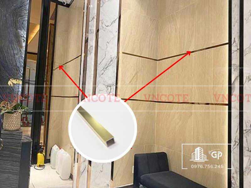 Nẹp nhôm U10 vàng bóng