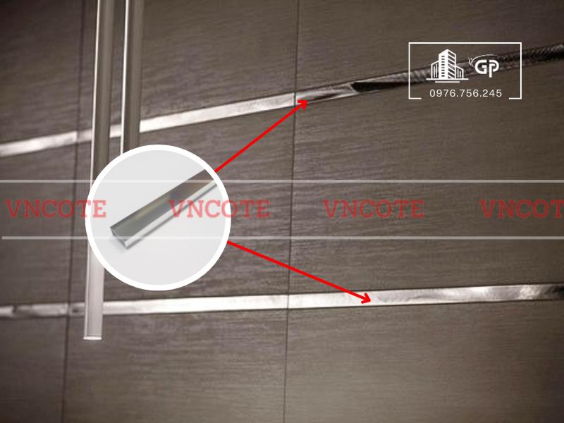 Nẹp nhôm U20 trắng bóng