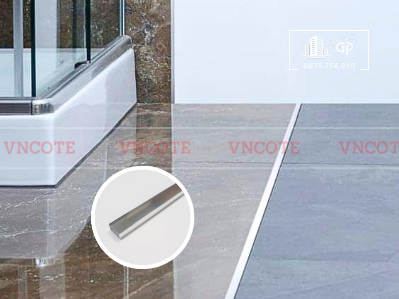 Nẹp nhôm U20 trắng bóng