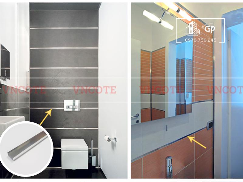 Nẹp nhôm U20 trắng bóng