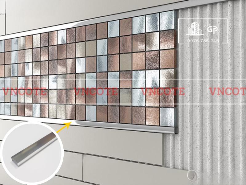 Nẹp nhôm U20 trắng bóng