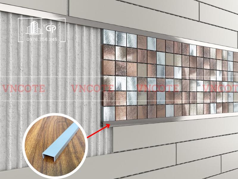 Nẹp nhôm U20 trắng mờ