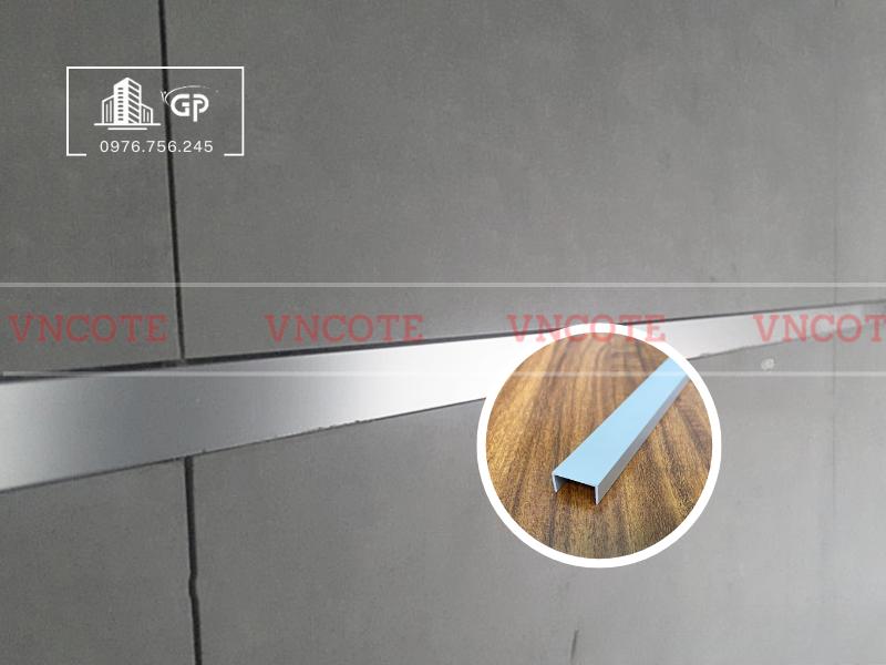 Nẹp nhôm U20 trắng mờ