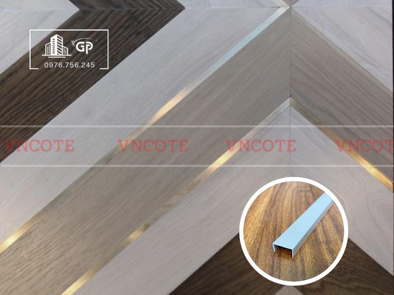 Nẹp nhôm U20 trắng mờ