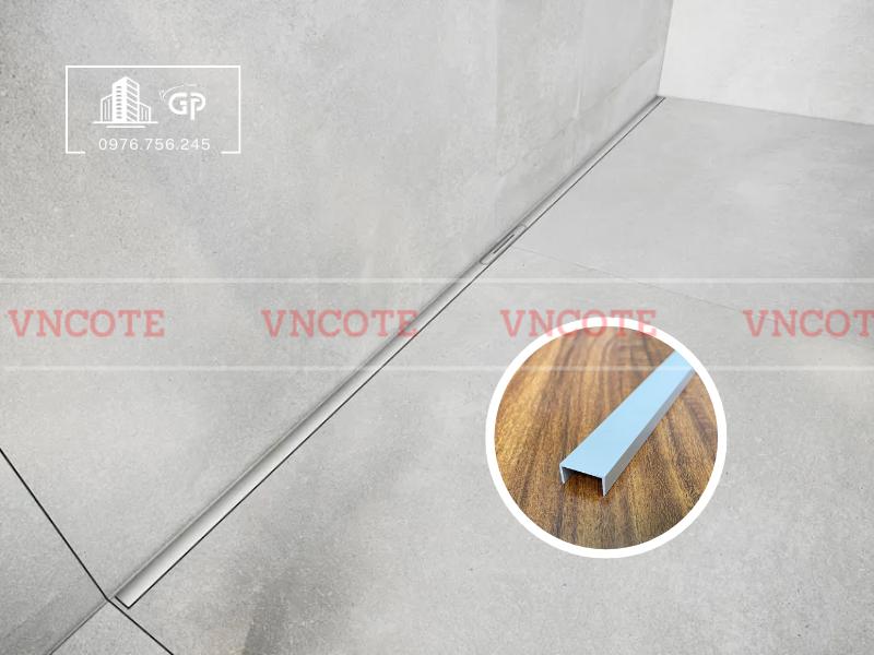 Nẹp nhôm U20 trắng mờ