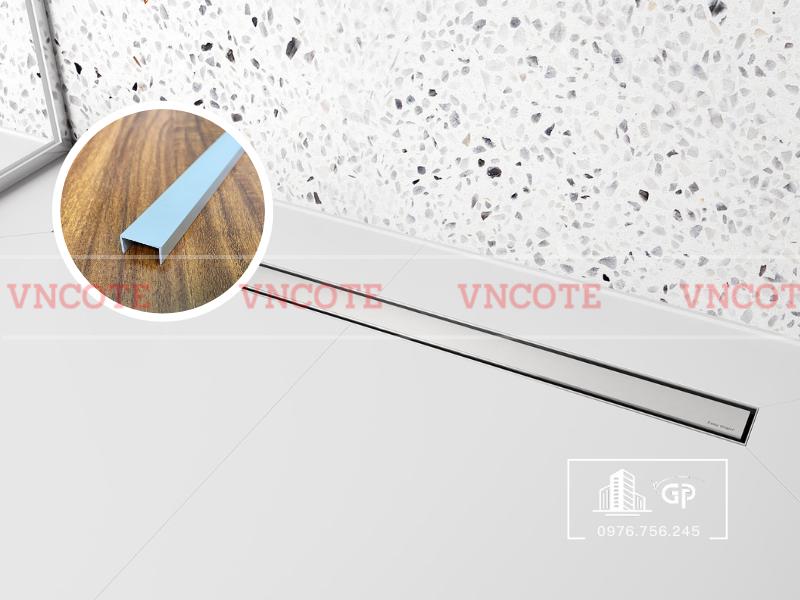 Nẹp nhôm U20 trắng mờ