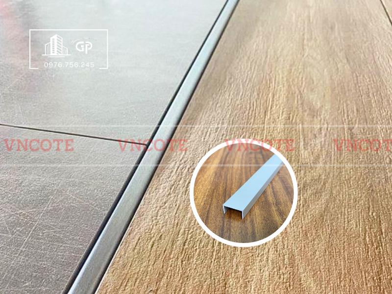 Nẹp nhôm U20 trắng mờ