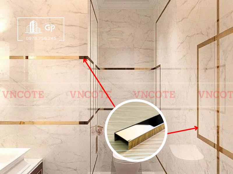 Nẹp nhôm U20 vàng bóng