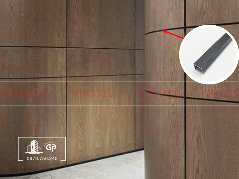 Nẹp nhôm U10 đen mờ