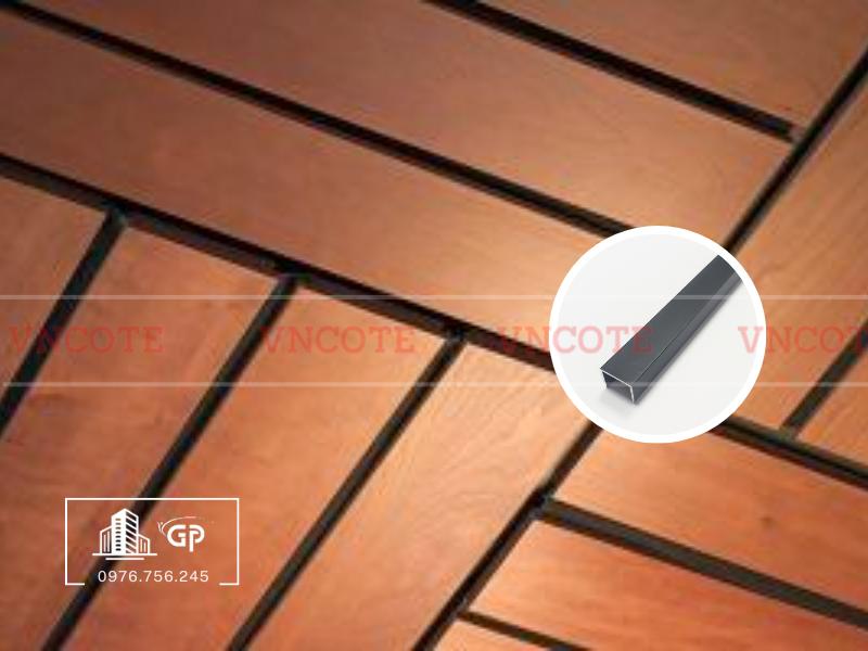 Nẹp nhôm U10 đen mờ