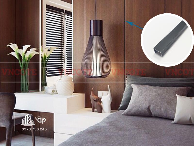 Nẹp nhôm U10 đen mờ
