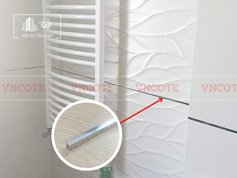 Nẹp nhôm u5 trắng bóng