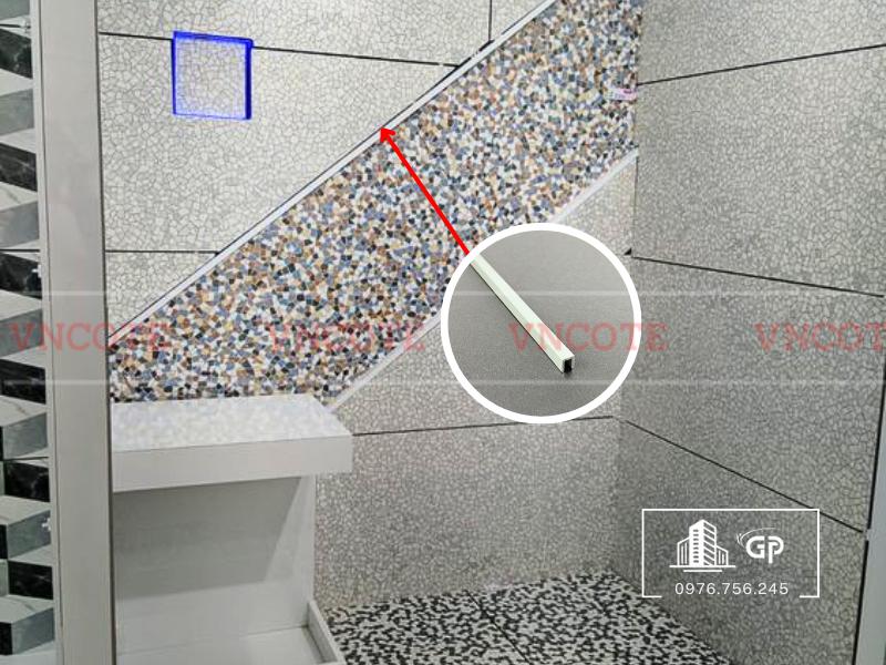 Nẹp nhôm U5 trắng mờ