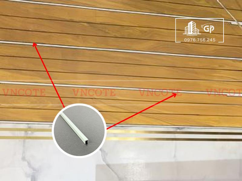 Nẹp nhôm U5 trắng mờ