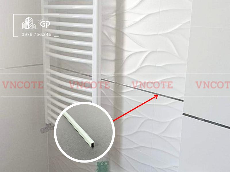 Nẹp nhôm U5 trắng mờ