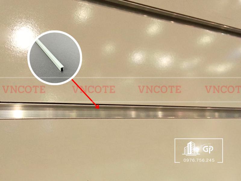 Nẹp nhôm U5 trắng mờ