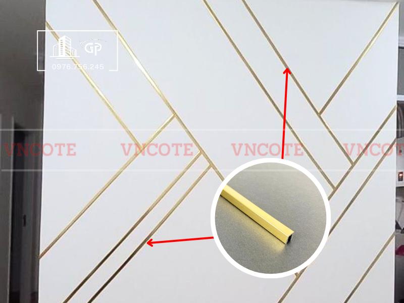 Nẹp nhôm U5 vàng bóng