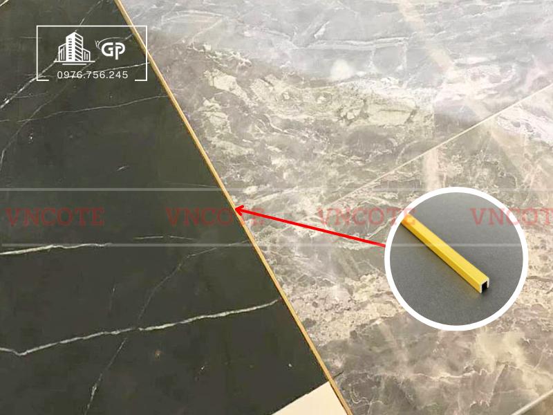 Nẹp nhôm U5 vàng mờ