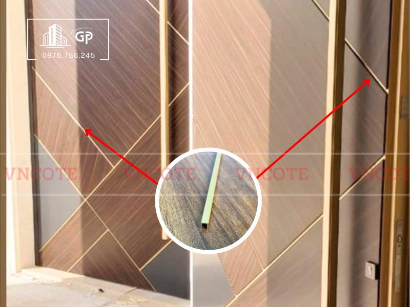 Nẹp nhôm U5 vàng mờ