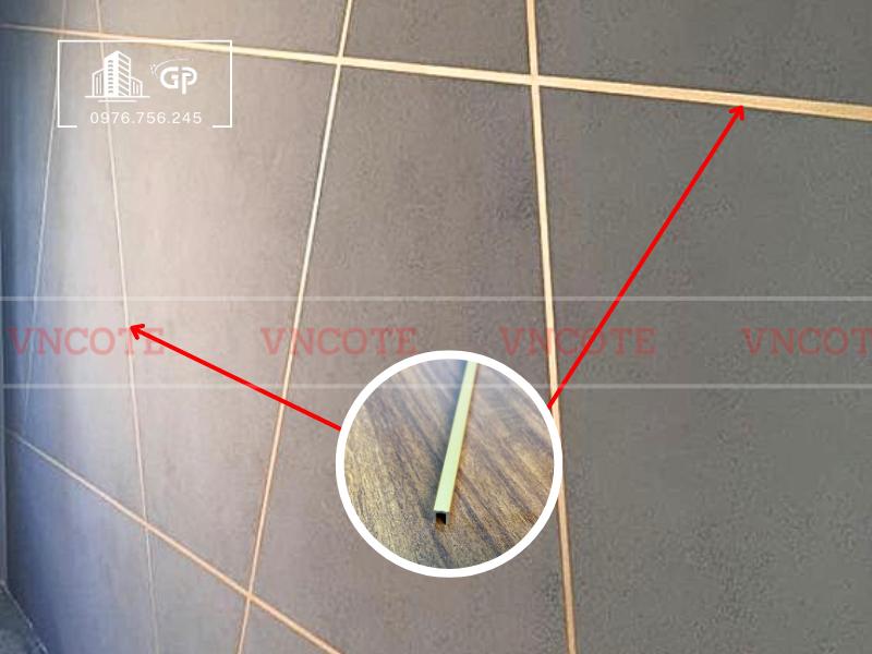 Nẹp nhôm U5 vàng mờ