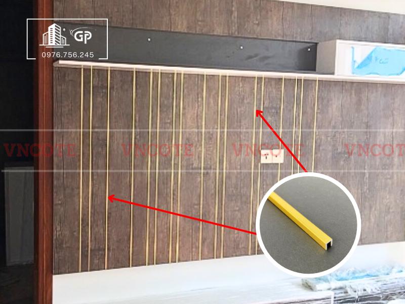 Nẹp nhôm U5 vàng mờ