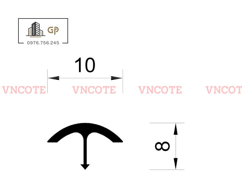 Nẹp nhôm chữ T cong