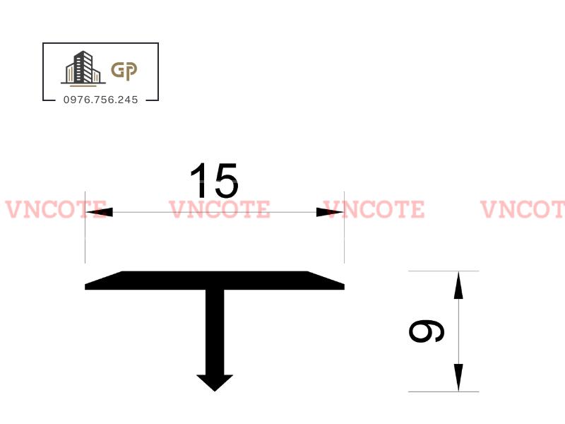Nẹp nhôm T15 trắng bóng