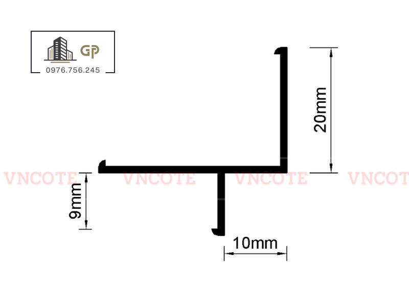 Kích thước nẹp nhôm SDL09
