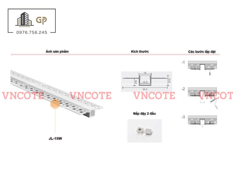 Thanh nhôm đèn led định hình