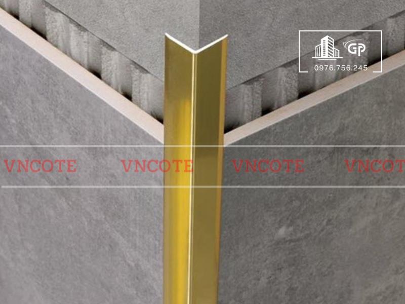 Nẹp nhôm V10 vàng bóng