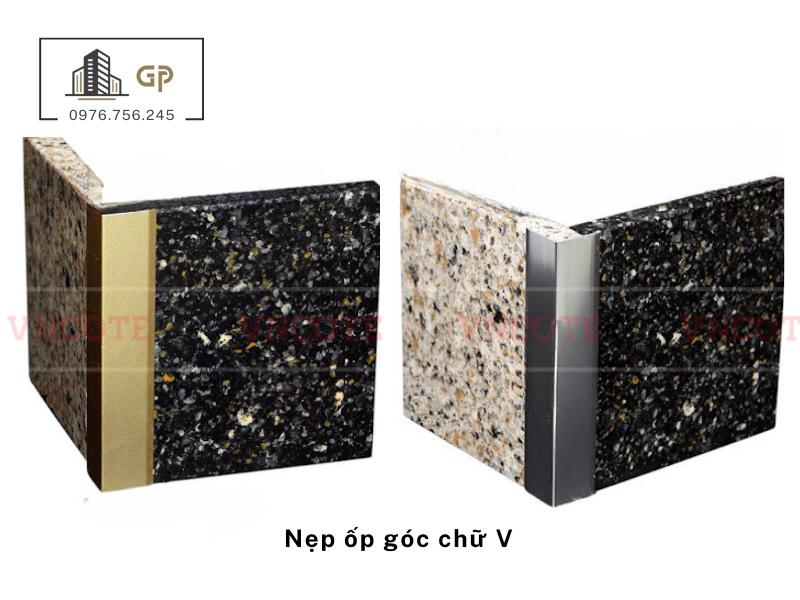 Nẹp nhôm V10 vàng bóng