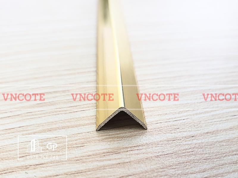 Nẹp nhôm V10 vàng bóng