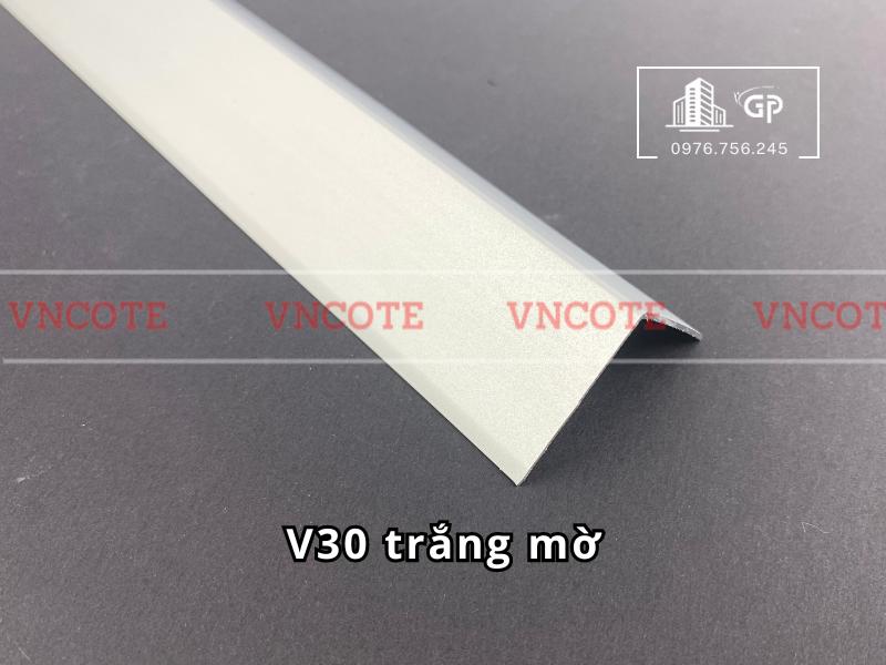 Nẹp nhôm V30 trắng mờ