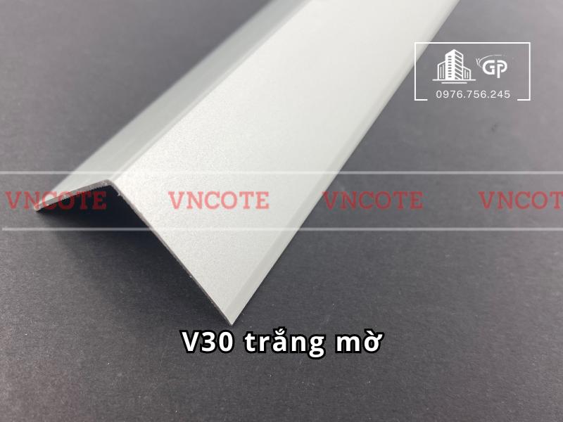 Nẹp nhôm V30 trắng mờ