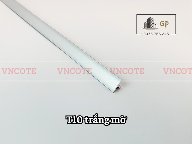 Nẹp nhôm T10 trắng mờ