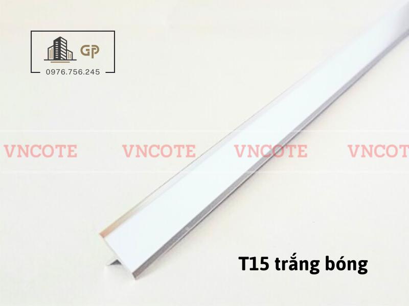 Nẹp nhôm T15 trắng bóng