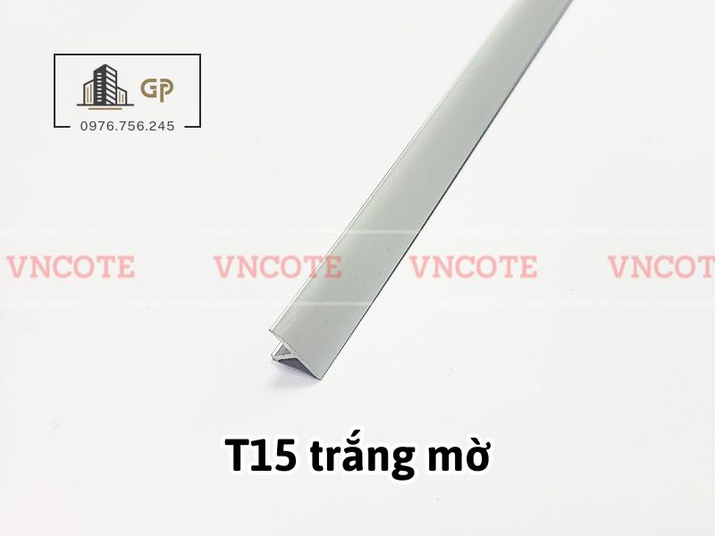 Nẹp nhôm T15 trắng mờ