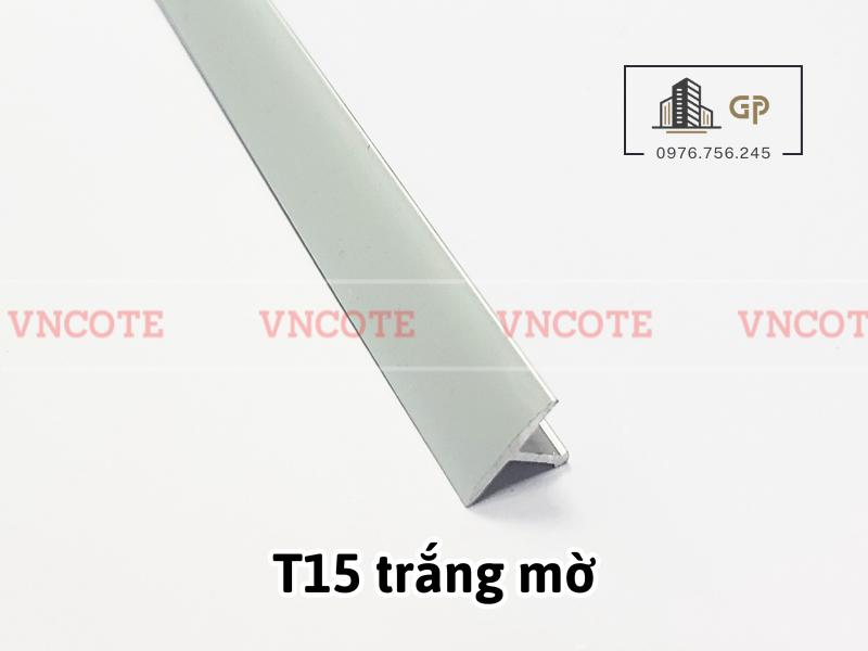 Nẹp nhôm T15 trắng mờ