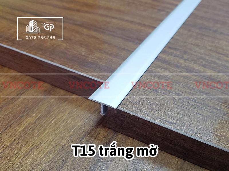 Nẹp nhôm T15 trắng mờ