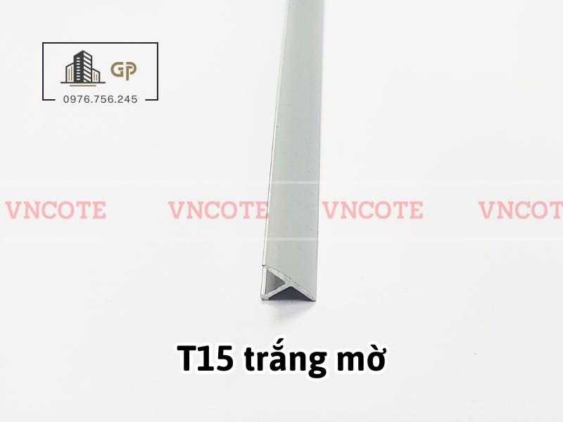 Nẹp nhôm T15 trắng mờ
