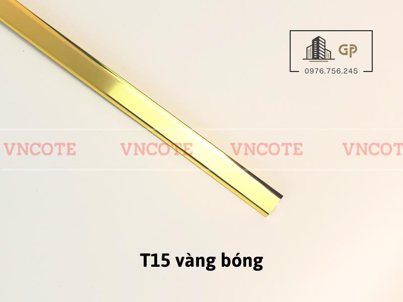 Nẹp nhôm T15 vàng bóng